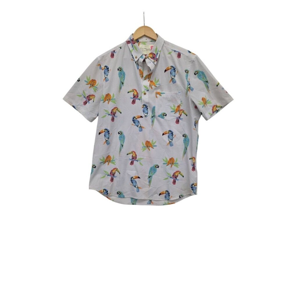 Chubbies Polo Shirt Where's The Macaw Friday Parrot Bird Golf Short Sleeve Large
